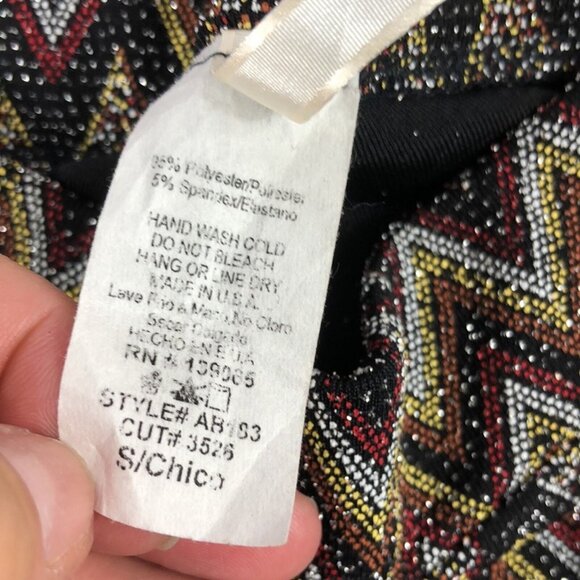 NWT Alt. B multicolored textured chevron print leggings size small - Picture 6 of 6